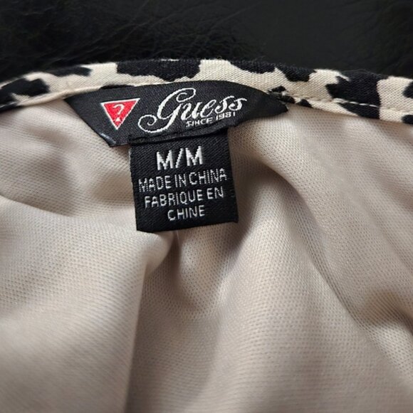 Guess Sexy Leopard Print Mini Spring Size M Dress Pockets Mobwife Y2K Pretty - Picture 8 of 8